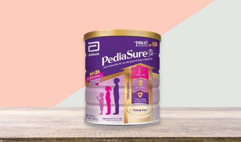 Sữa bột Abbott PediaSure BA hương vani 850g (1 - 10 tuổi)