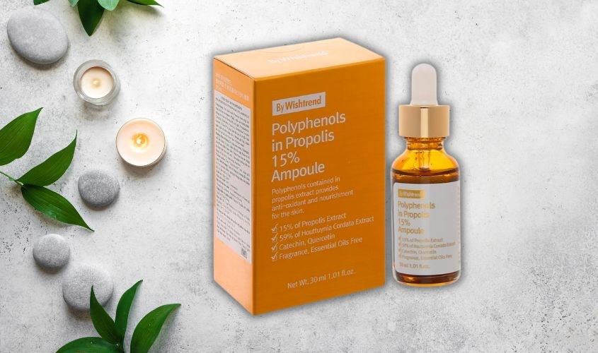 Tinh chất dưỡng ẩm phục hồi da chiết xuất Keo Ong By Wishtrend Polyphenols In Propolis 15% 30 ml