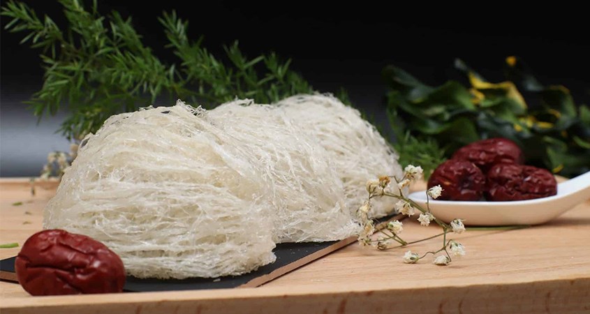 Yến sào tinh chế đã được sấy khô