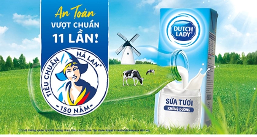 Lốc 4 hộp sữa tươi Dutch Lady có đường Lốc 4 hộp sữa tươi Dutch Lady có đường