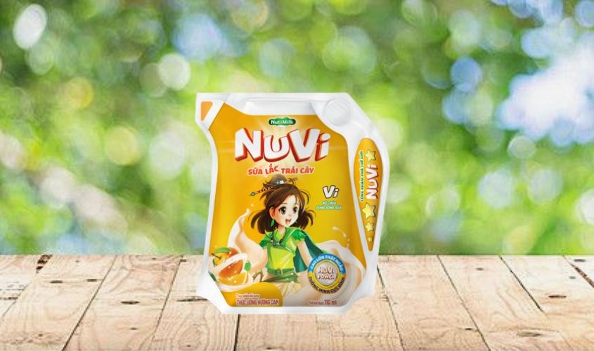Thùng 24 túi sữa trái cây Nutifood NuVi Power hương cam 110 ml