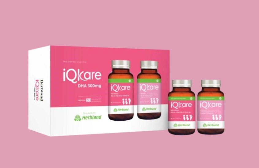 Bộ 2 lọ viên uống Herbland IQKARE bổ sung vitamin và khoáng chất 30 viên