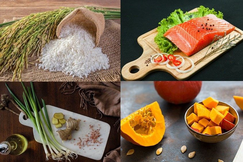 Mách mẹ món ăn dặm từ bí đỏ và cá hồi cho bé 