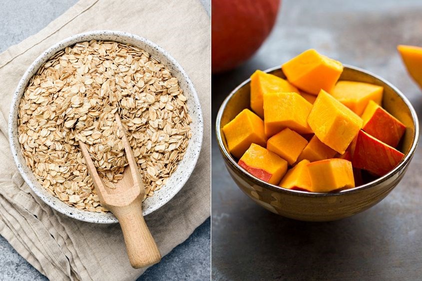 Món ăn dặm từ bí đỏ cho bé kết hợp với yến mạch