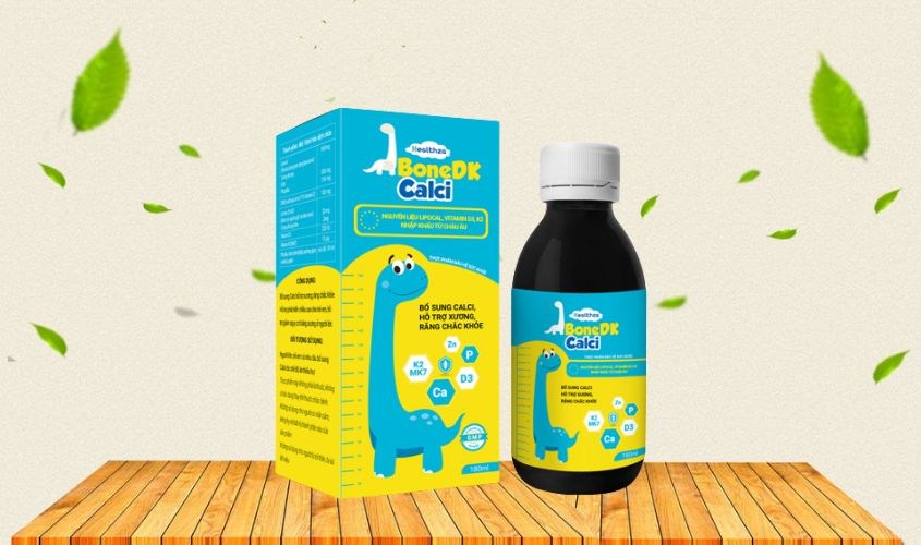 Siro Healthza BoneDK Calci hỗ trợ phát triển xương và răng 180 ml