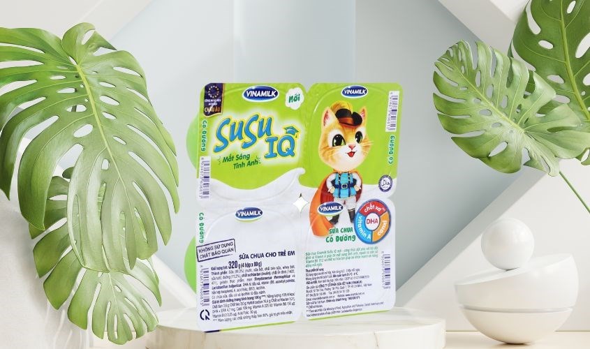 Lốc 4 hộp sữa chua có đường Vinamilk SuSu IQ 80g (từ 1 tuổi)