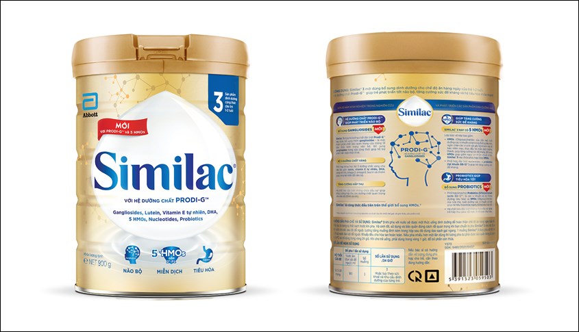 Sữa bột Similac 5G số 3 900g (12 - 24 tháng) chứa 5 HMOs
