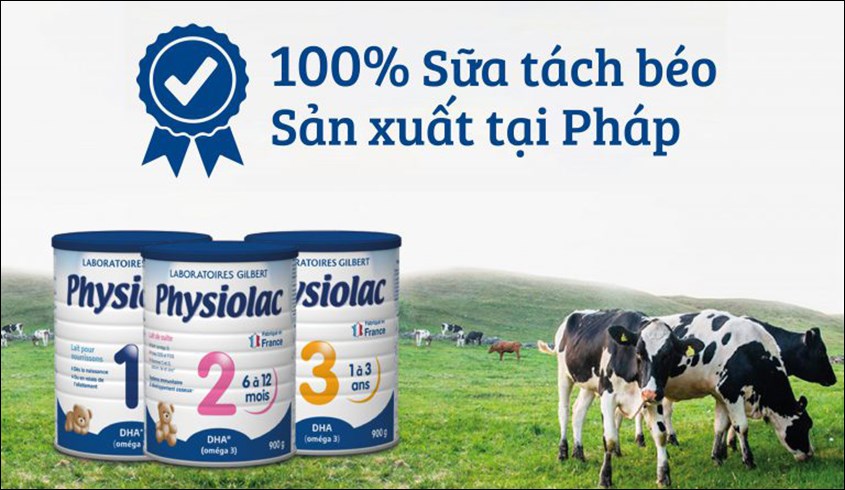 Sữa Physiolac được sản xuất tại Pháp