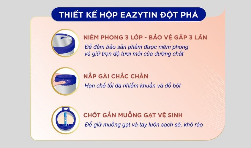 Thiết kế nắp hộp Eazytin giúp bảo quản sữa gấp 3 lần