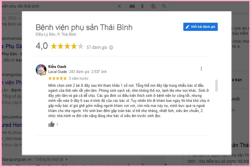 Review đi sinh tại Bệnh viện Phụ sản tỉnh Thái Bình
