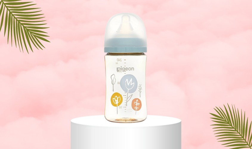 Bình sữa nhựa PPSU Pigeon Plus WN3 cổ rộng 240 ml hình hoa (từ 3 tháng) Bình sữa nhựa PPSU Pigeon Plus WN3 cổ rộng 240 ml hình hoa (từ 3 tháng)