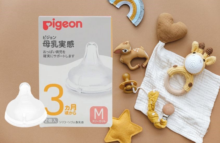 Núm ti Pigeon Plus siêu mềm cổ rộng size M (3 - 6 tháng) Núm ti Pigeon Plus siêu mềm cổ rộng size M (3 - 6 tháng)