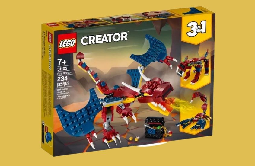 Đồ chơi lắp ráp rồng lửa Lego Creator 31102 (234 chi tiết)