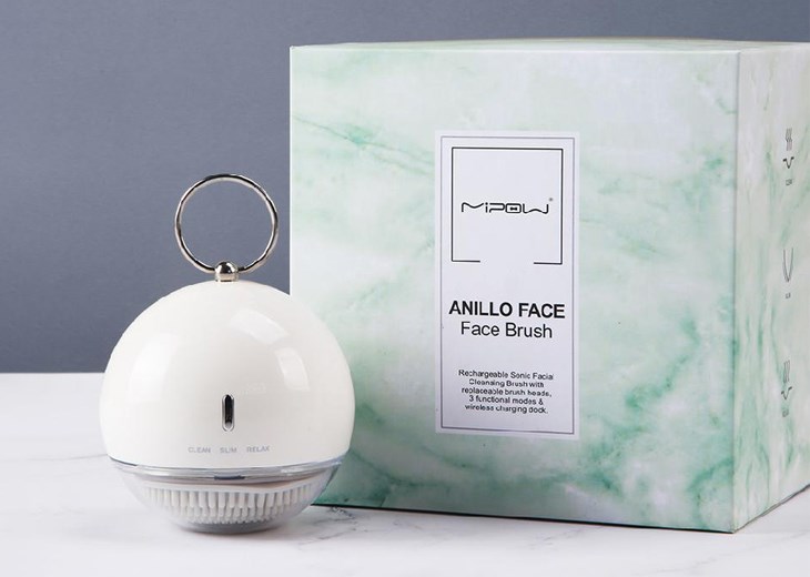 Máy massage mặt Mipow Anillo PRO-Sonic được thiết kế như một món đồ trang sức vô cùng đẹp mắt