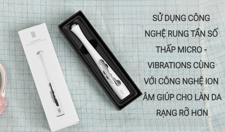 Máy massage mặt chống lão hóa Lifestrons sử dụng công nghệ rung tần số thấp Micro - vibrations cùng với công nghệ ion âm giúp cho làn da rạng rỡ hơn