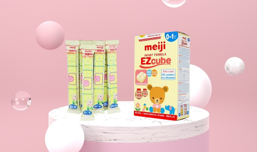 Sữa bột dạng viên Meiji Infant Formula Ezcube 432g