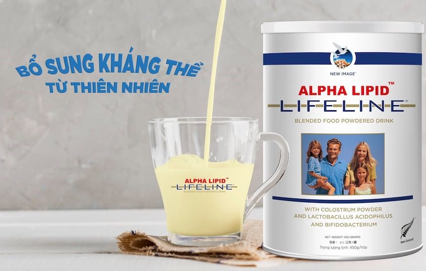 Sữa non Alpha Lipid Lifeline được chiết xuất từ nguồn sữa bò tinh khiết Sữa non Alpha Lipid Lifeline được chiết xuất từ nguồn sữa bò tinh khiết