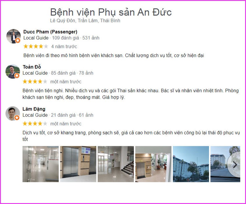 Nhận xét bệnh viện Phụ sản An Đức