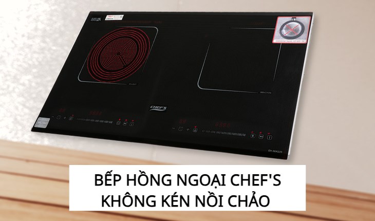 Bếp hồng ngoại Chef's không kén nồi chảo giúp người tiêu dùng dễ dàng lựa chọn dụng cụ nấu 