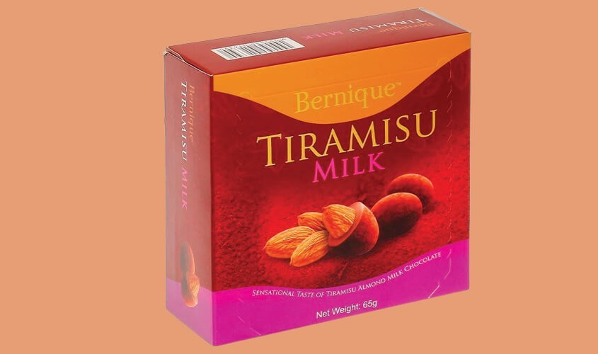 Kẹo Socola Bernique nhân tiramisu hạnh nhân hộp 65g