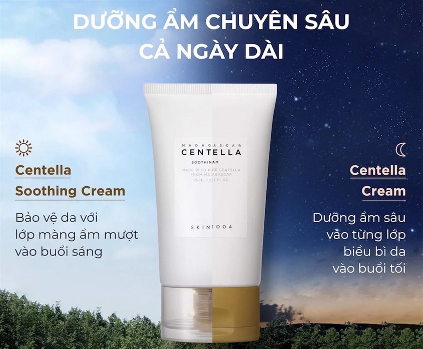 Kem dưỡng ẩm chiết xuất Rau Má Skin1004 Madagascar Centella Soothing 75 ml