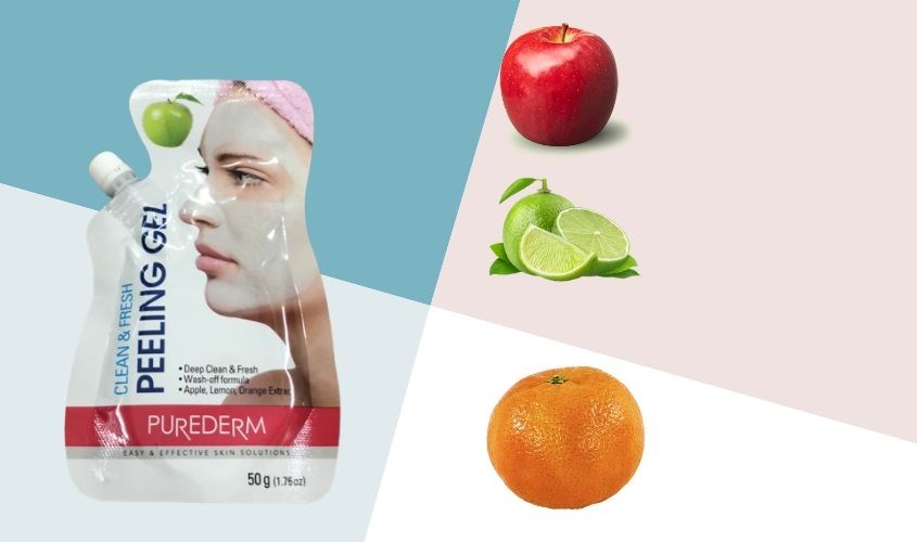 Gel tẩy tế bào chết da mặt Purederm chiết xuất Táo 50g