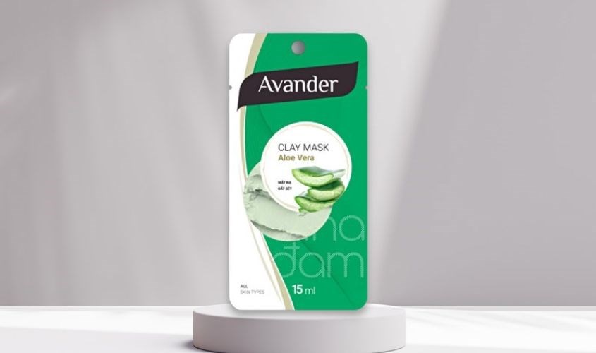 Mặt nạ đất sét Nha Đam dưỡng sáng, làm dịu da Avander 15 ml (Gói)
