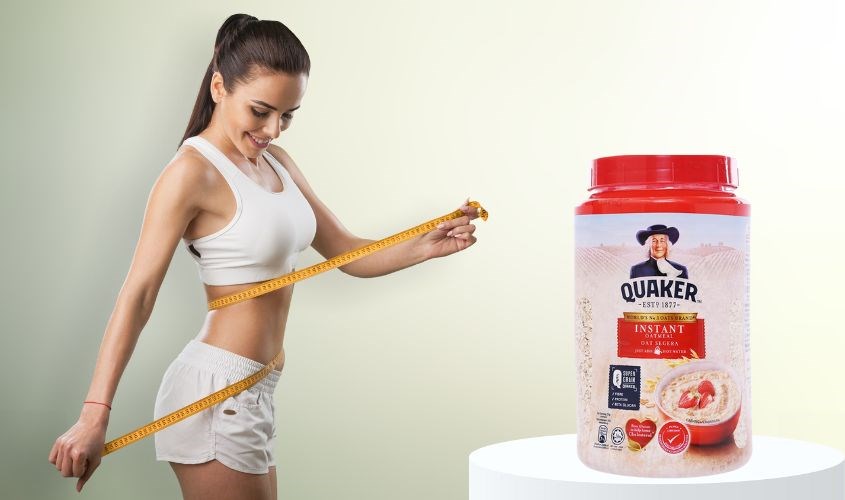 Yến mạch nguyên chất cán dẹt Quaker 600g