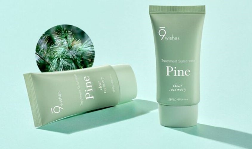 Kem chống nắng thanh lọc và phục hồi da 9 Wishes Pine SPF 50+ PA++++ 50 ml 