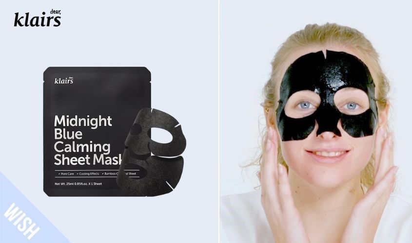 Mặt nạ giấy làm dịu da, giảm kích ứng Klairs Midsnight Blue Calming 25 ml 