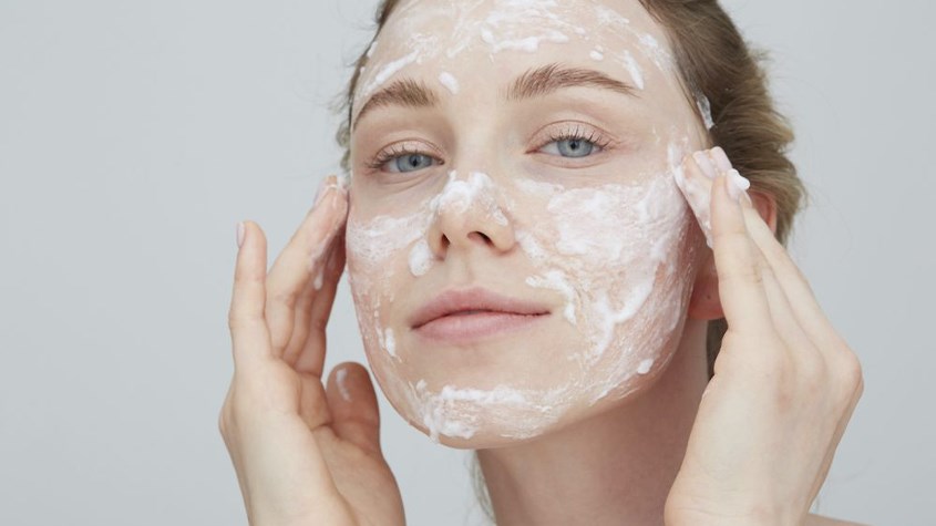 Rửa mặt bằng sữa đậu nành