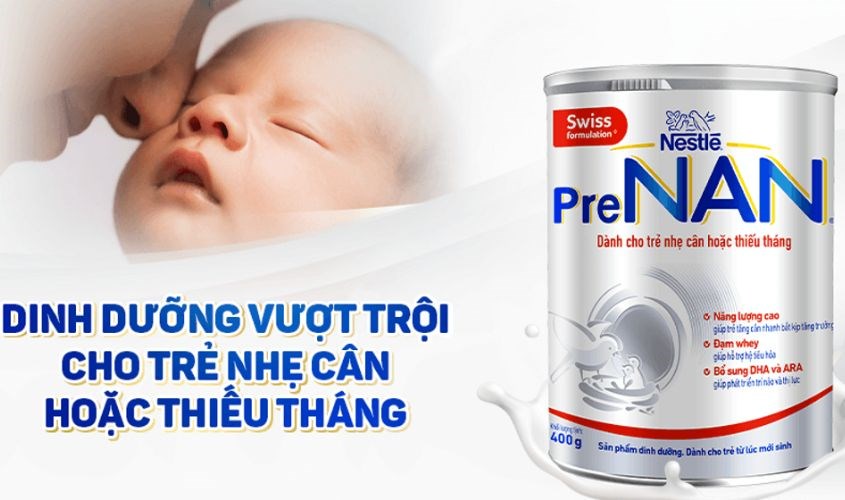 Sữa bột PreNAN 400g (trẻ sơ sinh) dành cho trẻ nhẹ cân, thiếu tháng Sữa bột PreNAN 400g (trẻ sơ sinh) dành cho trẻ nhẹ cân, thiếu tháng