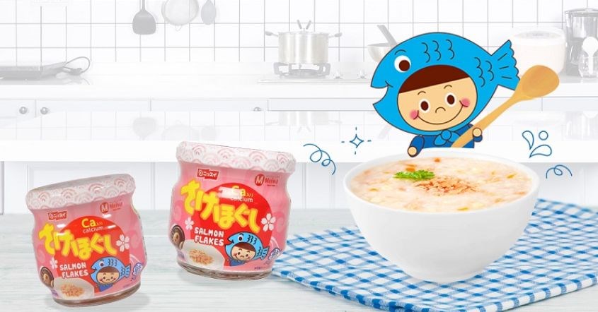 Ruốc cá hồi Meiwa ít muối lọ 50g