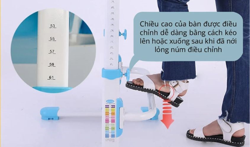 Khả năng thay đổi chiều cao của bàn ghế chống gù giúp tiết kiệm chi phí