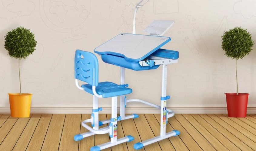 Bộ bàn ghế học sinh chống gù Kachi MK296 - Xanh