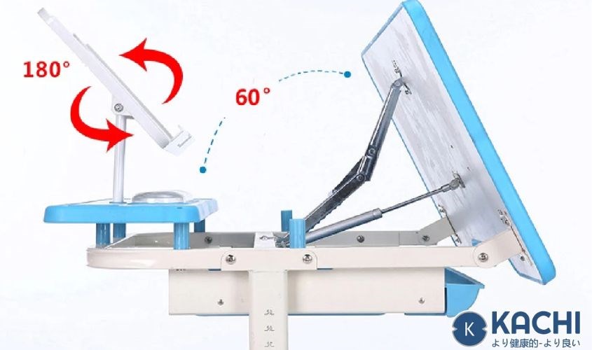 Mặt bàn có khả năng thay đổi góc độ tùy vào mục đích sử dụng