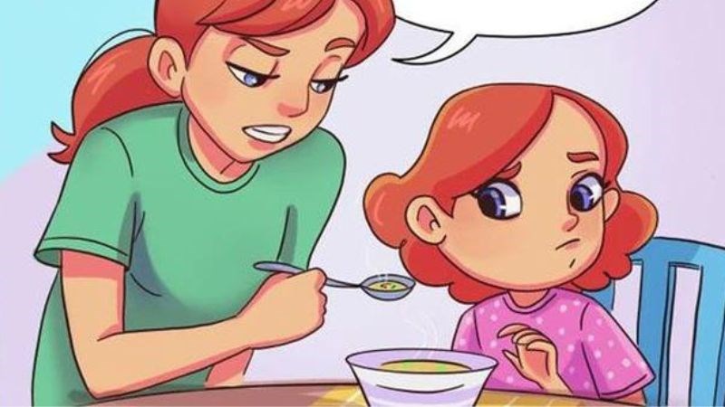 Cha mẹ ép ăn có thể làm trẻ hình thành tâm lý ép buộc