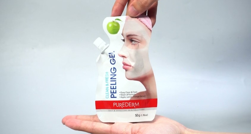 Gel tẩy tế bào chết da mặt Purederm Clean & Fresh Peeling chiết xuất Táo 50g
