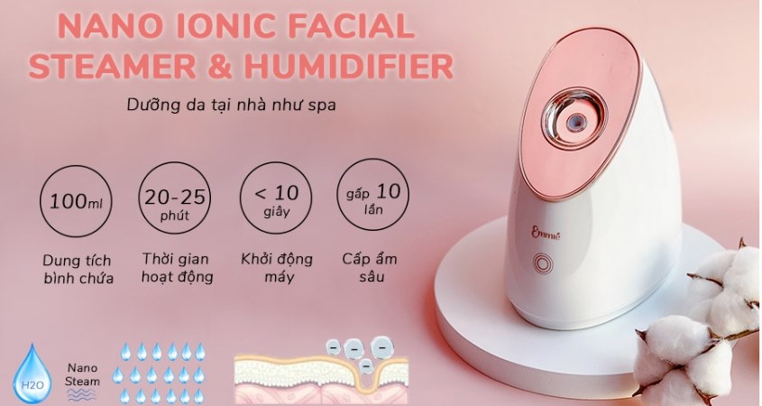 Máy xông hơi mặt Nano Ionic Emmié MC-109