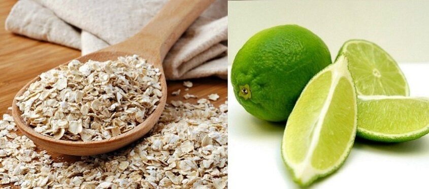 Tẩy da chết bằng bột yến mạch và nước cốt chanh