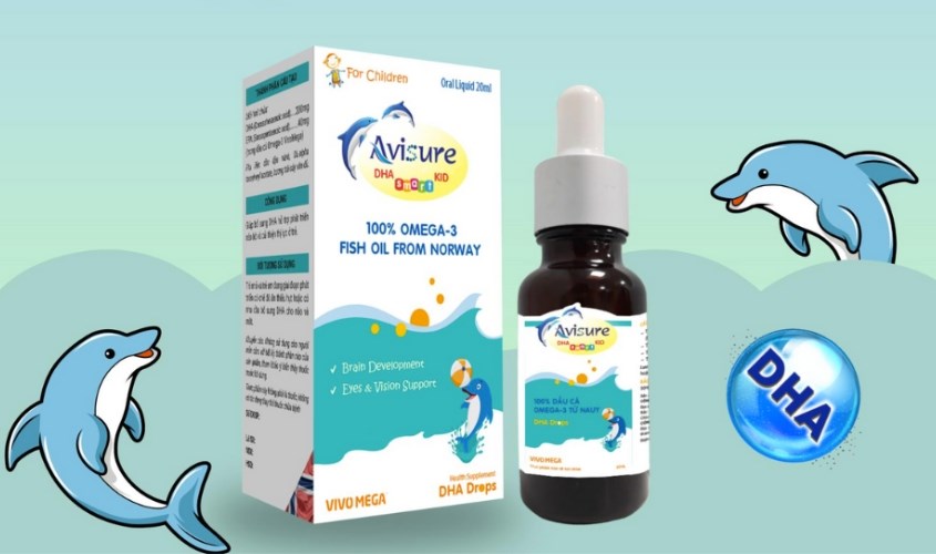 Siro Avisure DHA Smart Kid phát triển não bộ, thị lực 20 ml (từ 0 tháng)