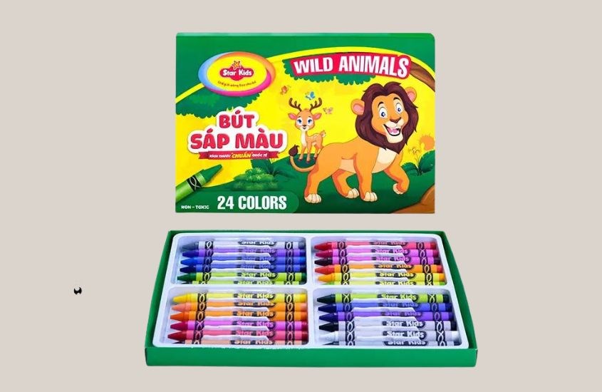 Đồ chơi bút sáp 24 màu Star Kids K-CR24/2 - Màu ngẫu nhiên