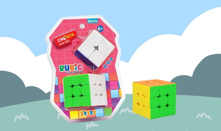 Đồ chơi rubik 3x3x3 kèm rubik nhỏ 2x2x2 Duka DK81085