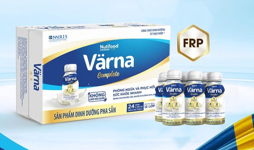 Thùng 24 chai sữa bột pha sẵn Nutifood Varna Complete hương nhạt thanh 237 ml