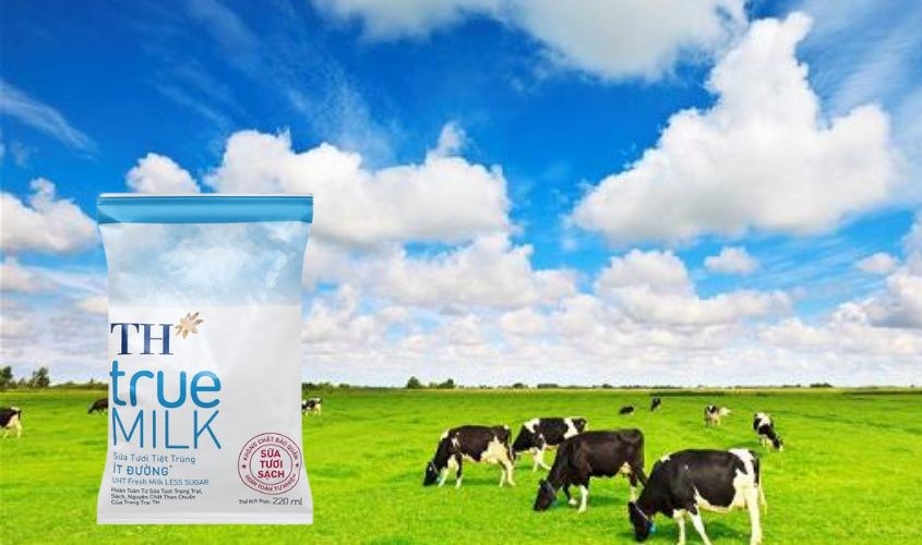 Sữa tươi TH true MILK ít đường 220 ml (từ 1 tuổi)