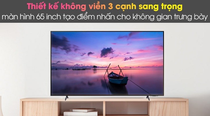 Smart Tivi Samsung 4K Crystal UHD 65 inch UA65AU8100 sở hữu thiết kế đơn giản nhưng không kém phần sang trọng