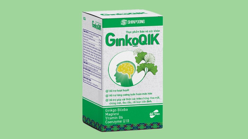 Viên uống GinkoQik giúp cải thiện các triệu chứng: hoa mắt, chóng mặt...