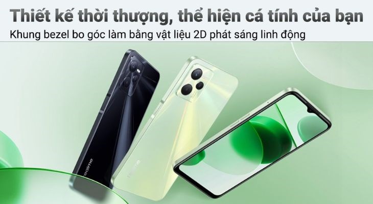 Điện thoại Realme C35 64GB có thiết kế hiện đại và thời thượng