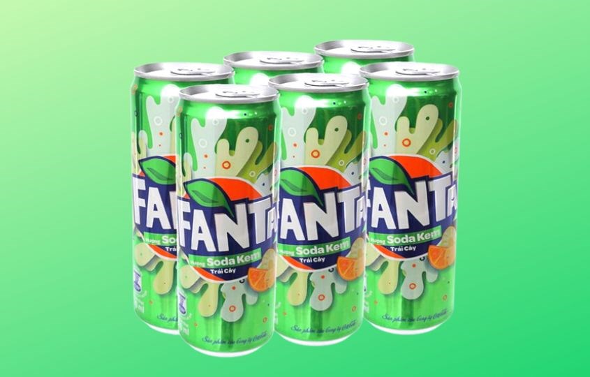 Nước giải khát Fanta vị soda kem trái cây 330 ml