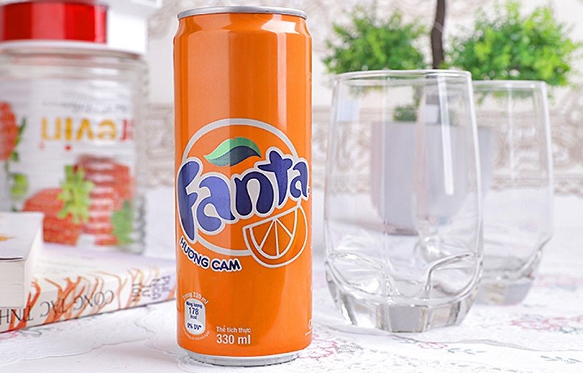 Nước giải khát Fanta vị cam lon 320 ml Nước giải khát Fanta vị cam lon 320 ml